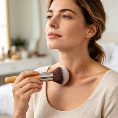 Bamboo handle makeup brush