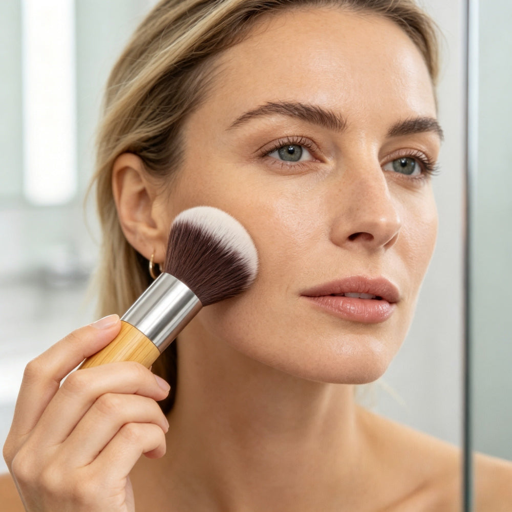 Bamboo handle makeup brush