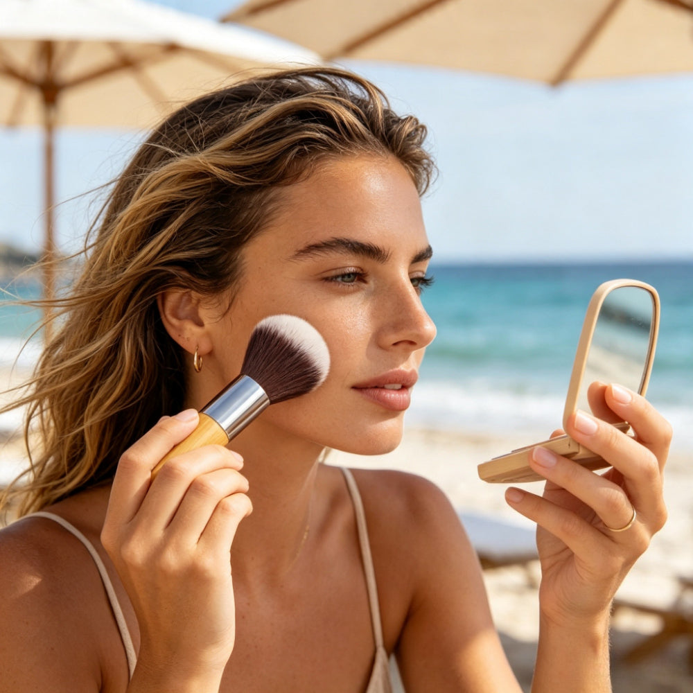 Bamboo handle makeup brush