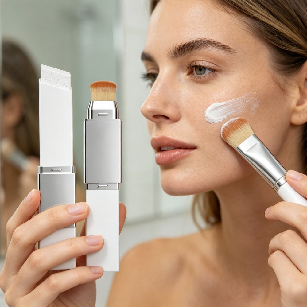 Two in one daily color changing foundation make-up stick