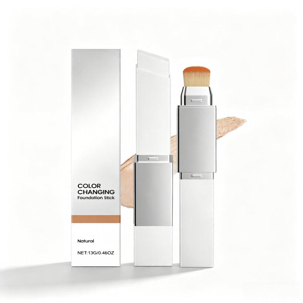 Two in one daily color changing foundation make-up stick