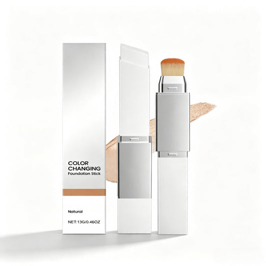 Two in one daily color changing foundation make-up stick
