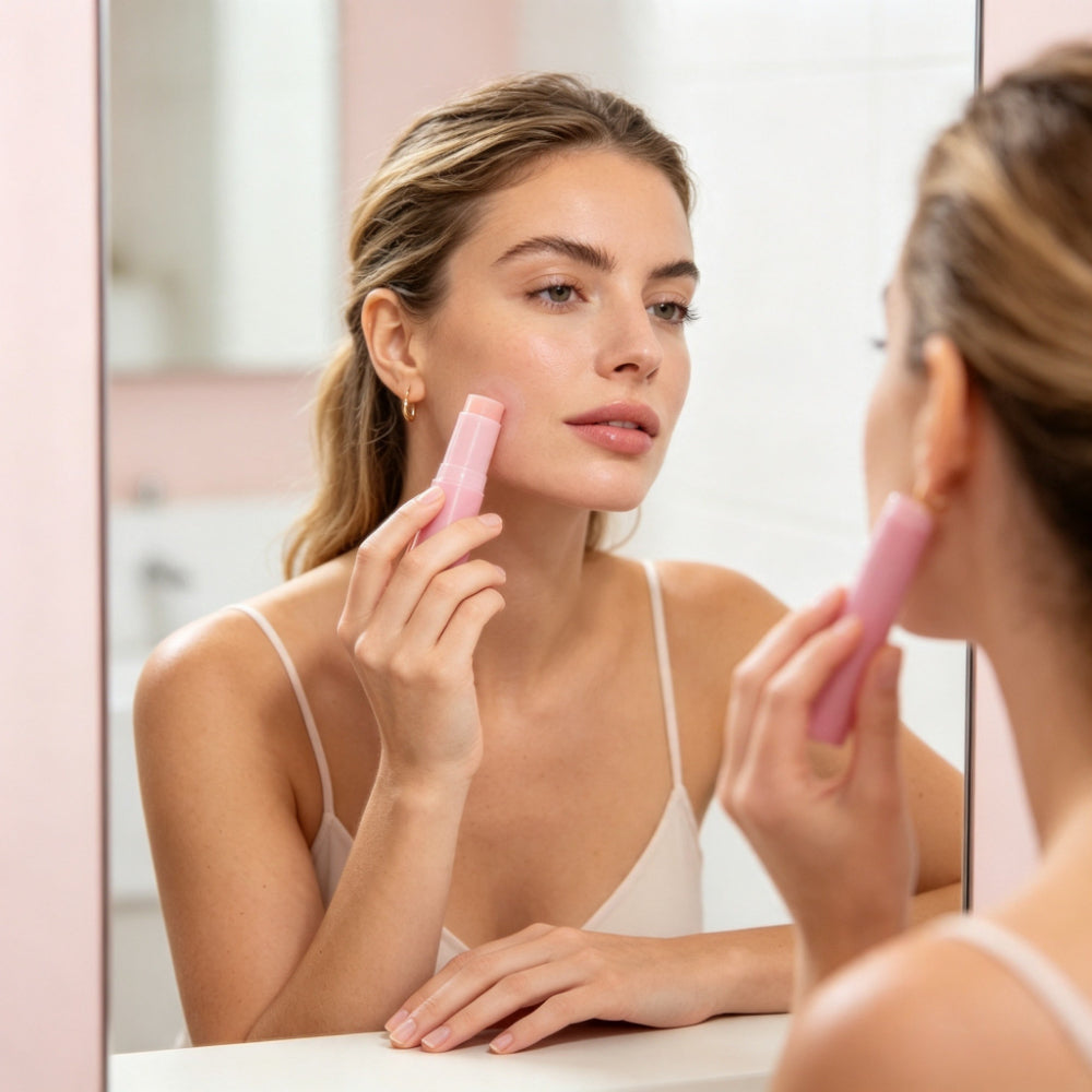 Pink lightweight moisturizing stick