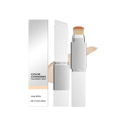 Two in one daily color changing foundation make-up stick