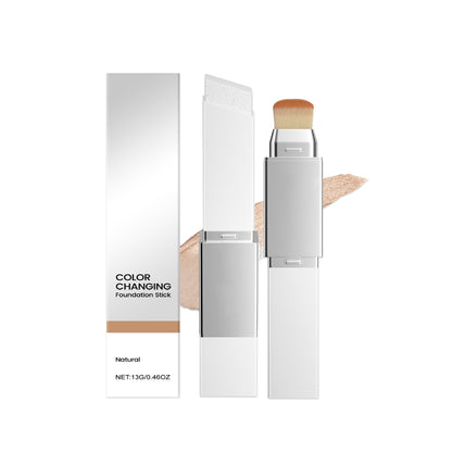 Two in one daily color changing foundation make-up stick